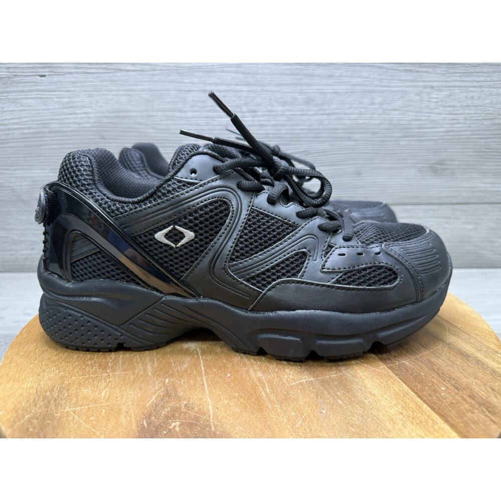 APEX X520 Black Comfort Work Casual Shoes Size 8 WIDE